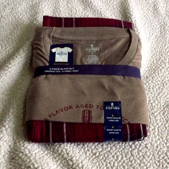 Stafford Mens 2 Piece Pajama Set 